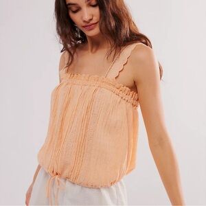 FREE PEOPLE because of you tank in peach XS
